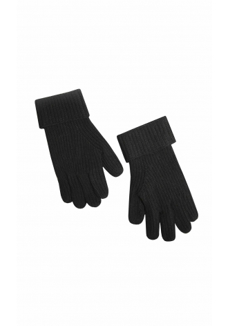 Czarne, kaszmirowe rękawiczki